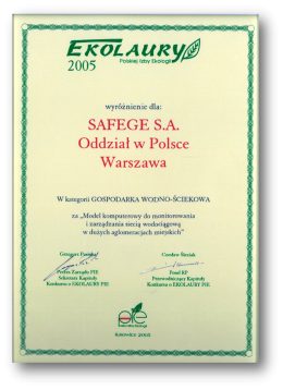 SUEZ Consulting (SAFEGE S.A.S. Oddział w Polsce) - Ekolaury PIE 2005